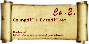 Csungán Erzsébet névjegykártya