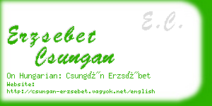 erzsebet csungan business card
